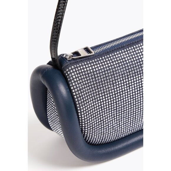 J.W. Anderson Bumper-15 Crystal-embellished Shoulder Bag in Navy - Picture 2 of 7